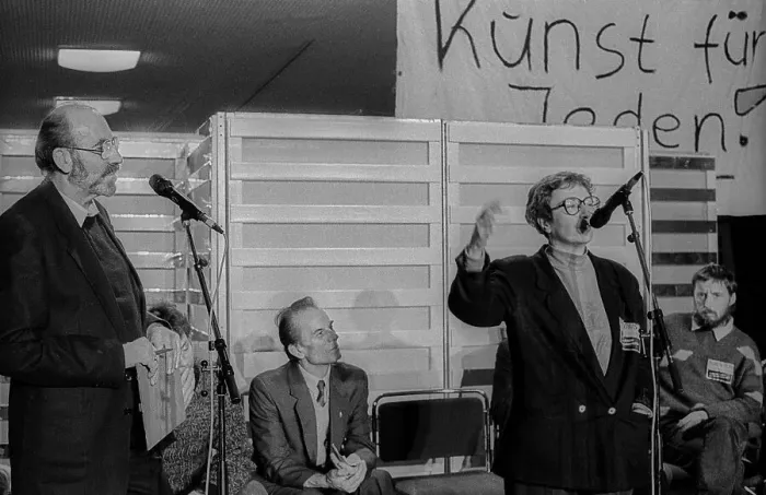 Framed Print : GDR, Berlin, 04.03.1990, demand for cultural use
