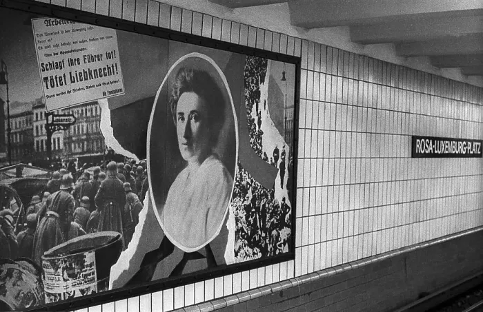 Framed Print : GDR, Berlin, 09. 07. 1989, Rosa-Luxemburg-Platz underground station
