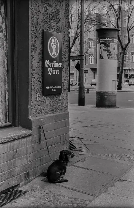 Framed Print : GDR, Berlin, 16. 4. 1988, in front of the pub Framed Print : GDR, Berlin, 16. 4. 1988, in front of the pub