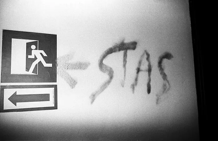 Framed Print : GDR, Berlin, 19 February 1990, GDR State Security Headquarters in Normannenstrasse