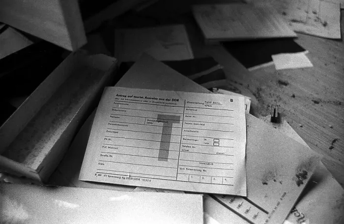 Framed Print : GDR, Berlin, 19 February 1990, GDR State Security Headquarters in Normannenstrasse