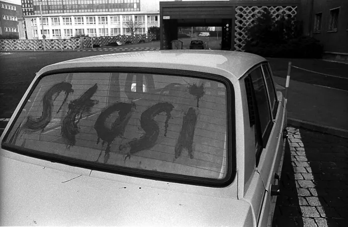 Framed Print : GDR, Berlin, 19 February 1990, headquarters of the GDR's State Security in Normannenstrasse