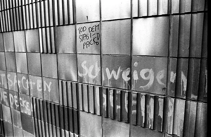 Framed Print : GDR, Berlin, 19 February 1990, headquarters of the GDR's State Security in Normannenstrasse