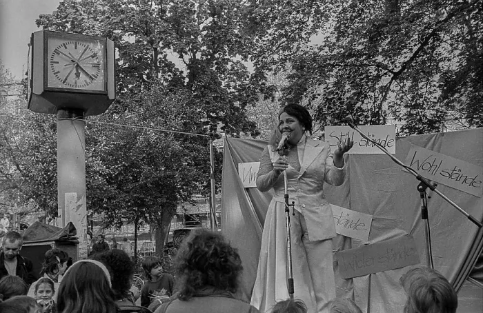Framed Print : GDR, Berlin, 30 April 1990, 1st Walpurgis Night on Kollwitzplatz Framed Print : GDR, Berlin, 30 April 1990, 1st Walpurgis Night on Kollwitzplatz