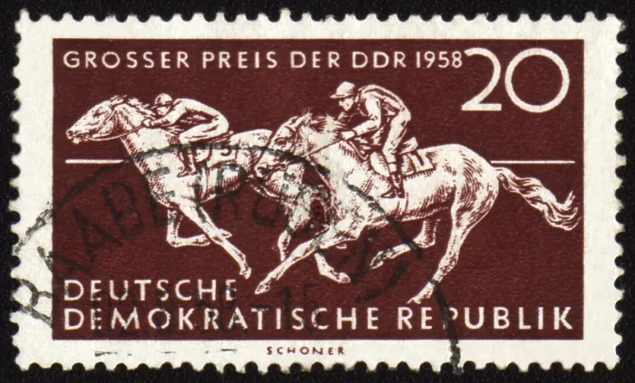 Framed Print : GDR - CIRCA 1958: stamp printed in GDR (East Germany) Framed Print : GDR - CIRCA 1958: stamp printed in GDR (East Germany)