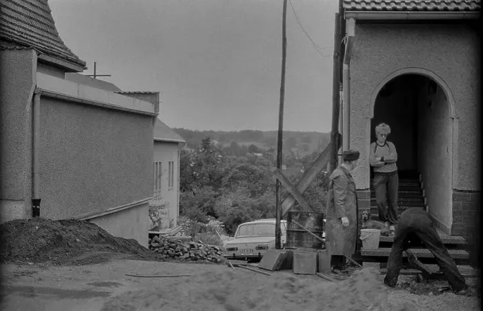 Framed Print : GDR, Feldberg, 15.09.1989, street scene in Feldberg