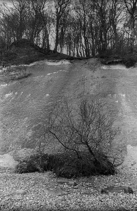 Framed Print : GDR, Ruegen, 04. 11. 1988, steep coast