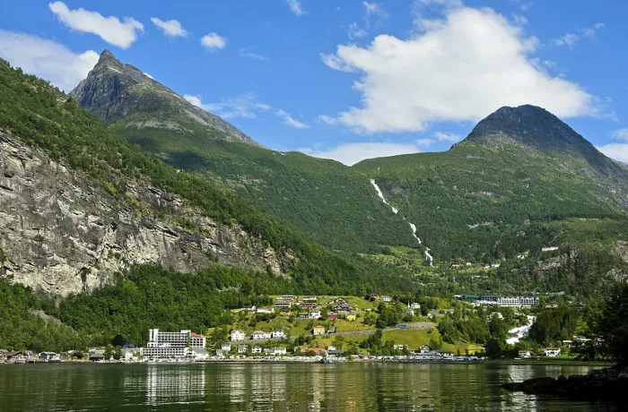 Framed Print : Geiranger at Geirangerfjord, Norway, Europe Framed Print : Geiranger at Geirangerfjord, Norway, Europe