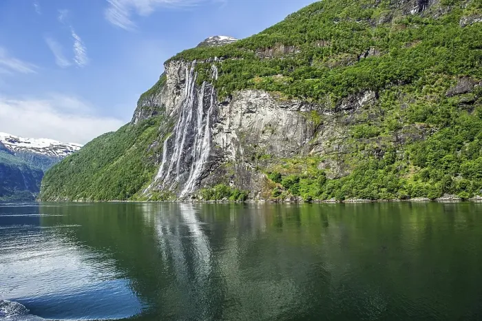 Framed Print : Geirangerfjord, Seven Sisters waterfall