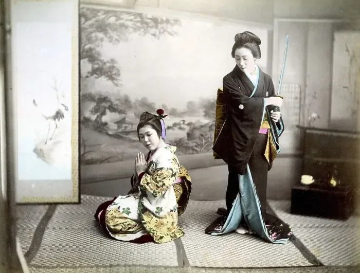 Framed Print : Two Geishas, Japan Framed Print : Two Geishas, Japan