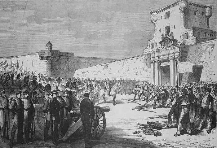 Framed Print : General Caballeros receives the submission of the rebels of Cadiz
