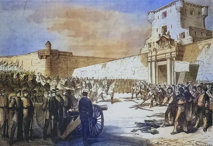 Framed Print : General Caballeros receives the submission of the rebels of Cadiz