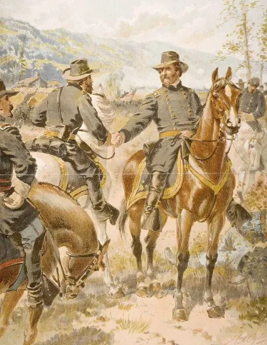 Framed Print : General George H. Thomas at the Battle of Chickamauga on 20 September 1863
