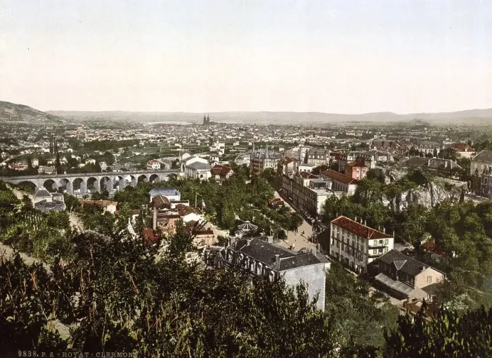 Framed Print : General view, City of Royat, Auvergne-Rhone-Alpes