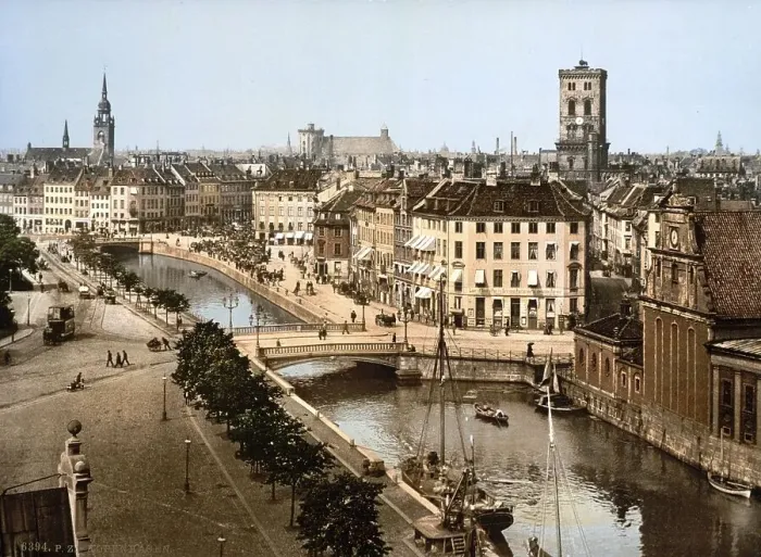 Framed Print : General view, Copenhagen, Denmark