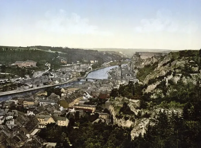 Framed Print : General view of Dinant, Belgium
