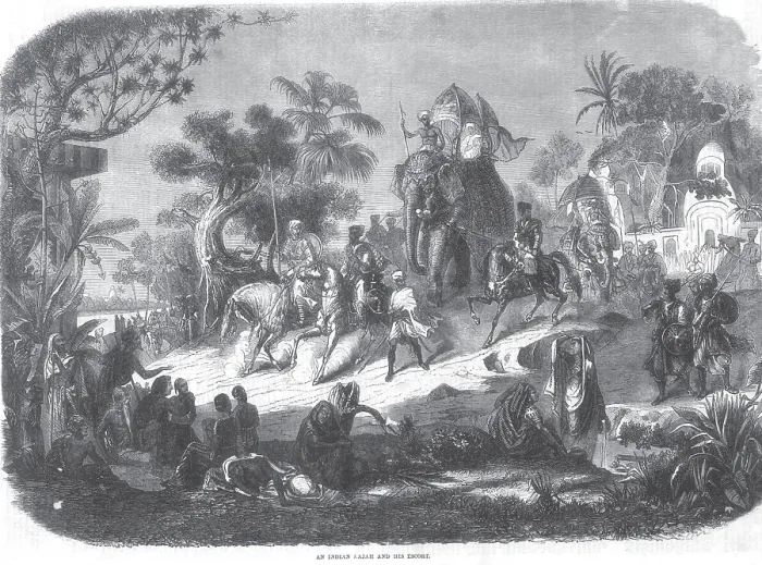 Framed Print : General view An Indian Rajah and his Escort, India, Asia