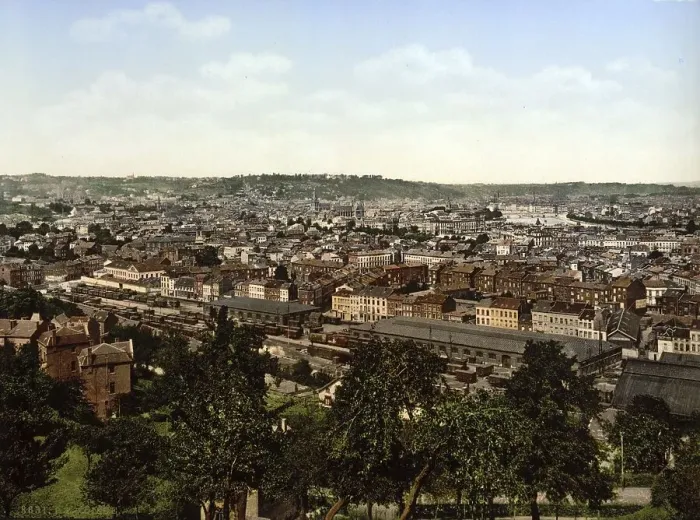 Framed Print : General view of Liege seen from the north Framed Print : General view of Liege seen from the north