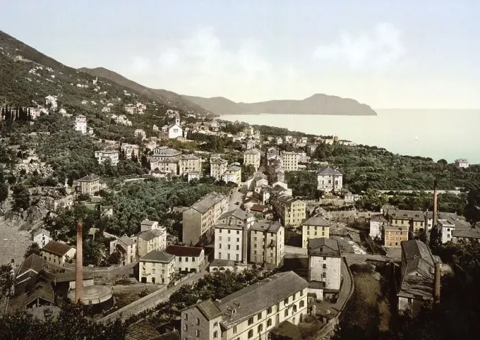 Framed Print : General view, Nervi, Genoa, Italy Framed Print : General view, Nervi, Genoa, Italy