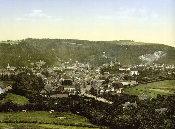 Framed Print : General view of the spa town of Spa in Wallonia