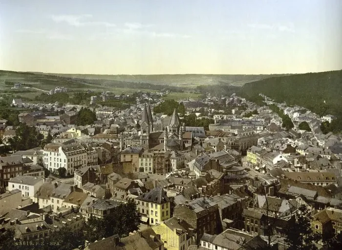 Framed Print : General view of the spa town of Spa in Wallonia