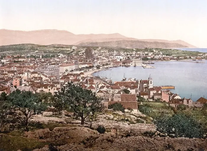 Framed Print : General view of Spalato, Split