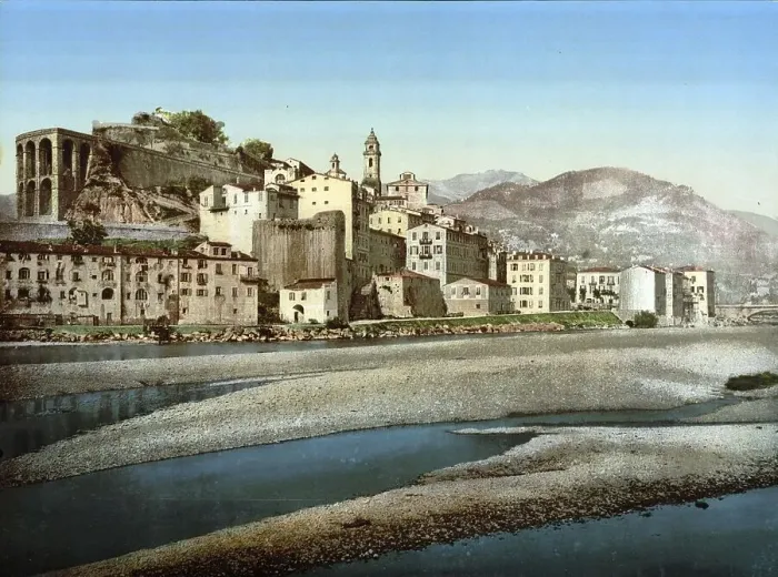 Framed Print : General view of the town, Ventimiglia