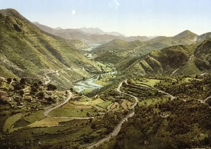 Framed Print : General view, Valley of Rieka, Montenegro Framed Print : General view, Valley of Rieka, Montenegro