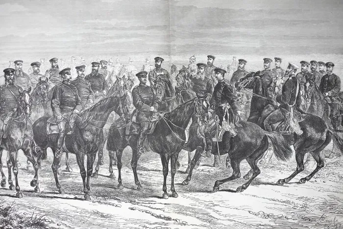 Framed Print : General von Werder and his staff at the Battle of the Lisaine Framed Print : General von Werder and his staff at the Battle of the Lisaine