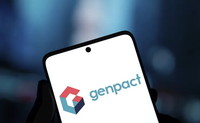 Framed Print : genpact logo is displayed on smartphone Framed Print : genpact logo is displayed on smartphone