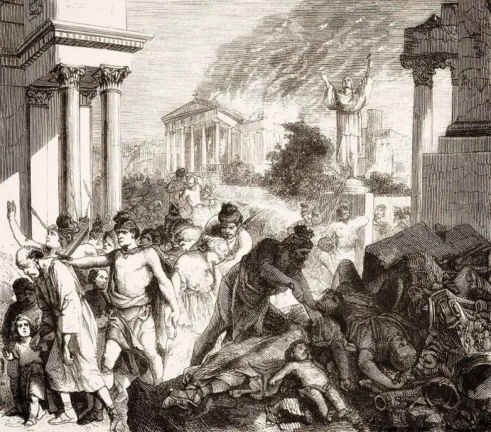 Framed Print : Genseric sacking Rome, 455 AD