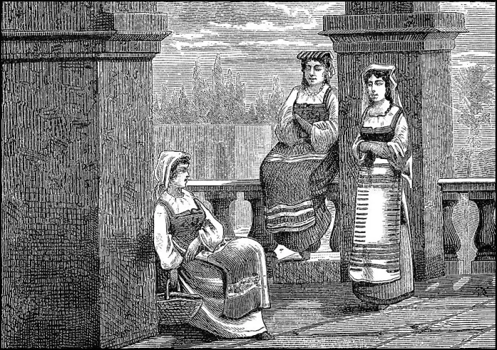 Framed Print : Gentlewomen of Rome, Italy, 19th century women Framed Print : Gentlewomen of Rome, Italy, 19th century women