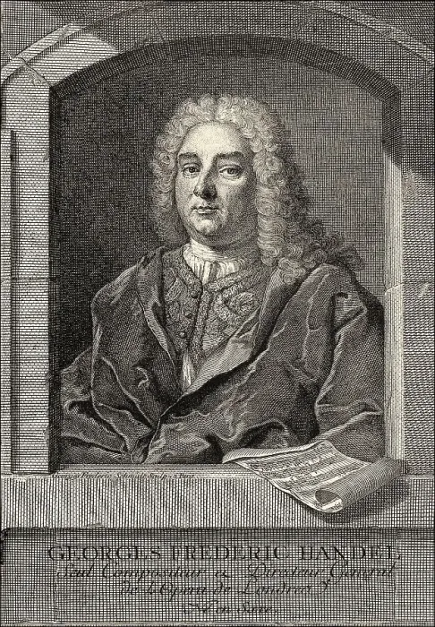 Framed Print : Georg Friedrich Haendel, historical illustration