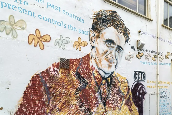 Framed Print : George Orwell mural picture Southwold