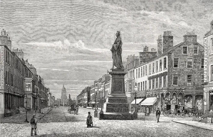 Framed Print : George Street, Edinburgh, Scotland, 19th century