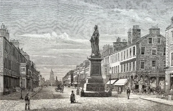 Framed Print : George Street, Edinburgh, Scotland, 19th century