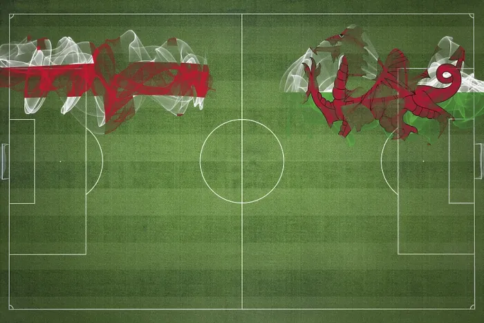 Framed Print : Georgia vs Wales Soccer Match, national colors