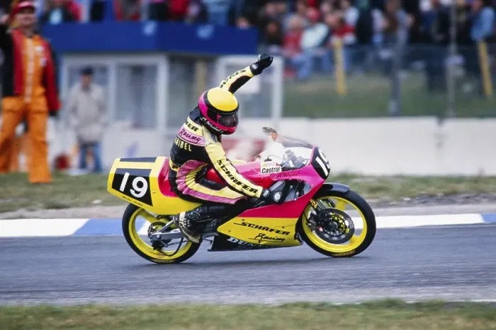 Framed Print : The German Alfred Waibel, Honda, 125 cc, Motorcycle World Championship 1991, German Grand Prix at the Hockenheimring on 26 May 1991