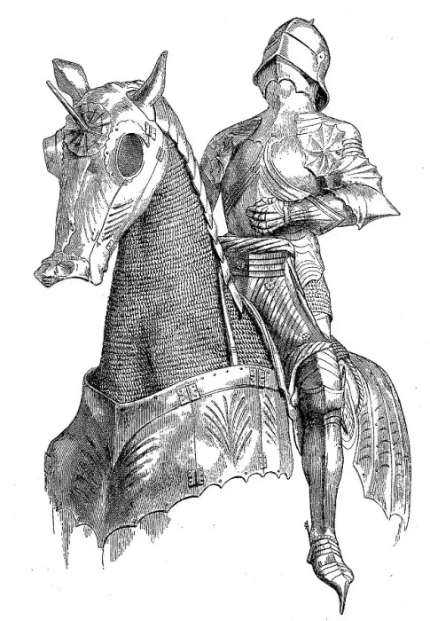 Framed Print : German armour, knight on horseback Framed Print : German armour, knight on horseback