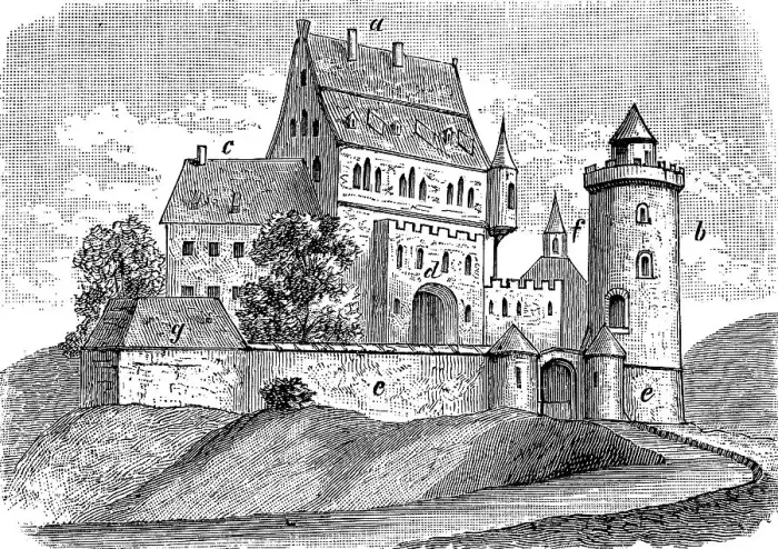 Framed Print : German castle from the 13th century