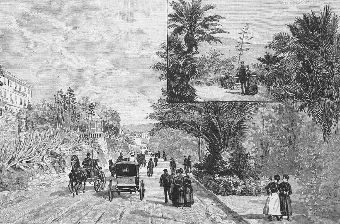 Framed Print : The German Crown Prince's Family in the Promenades of San Remo