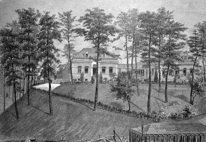 Framed Print : The German naval hospital in Yokohama
