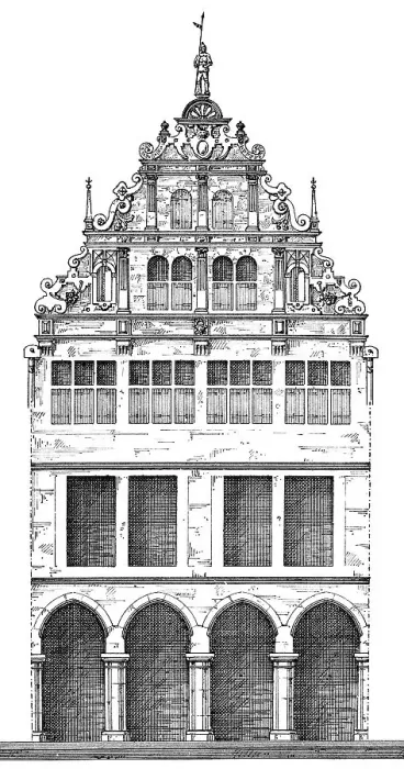 Framed Print : German Renaissance, architectural drawing