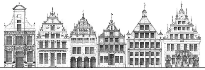 Framed Print : German Renaissance, architectural drawing