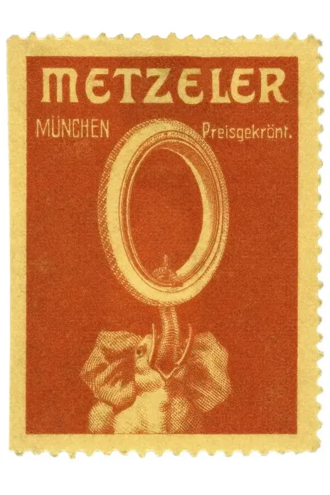 Framed Print : German trading stamp, Metzeler Muenchen Preisgekroent Framed Print : German trading stamp, Metzeler Muenchen Preisgekroent