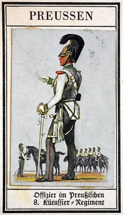 Framed Print : German Uniforms of the 19th century