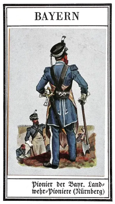 Framed Print : German uniforms of the 19th century