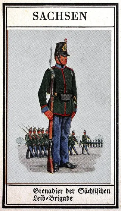 Framed Print : German uniforms of the 19th century