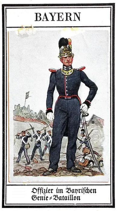 Framed Print : German uniforms of the 19th century