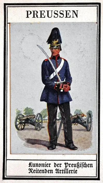Framed Print : German Uniforms of the 19th century